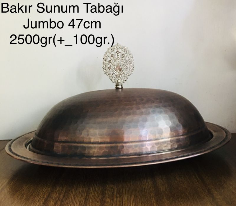 bakır servis tabağı 47cm-23350
