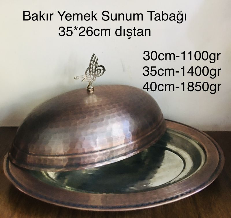 bakır sunum tabağı 35cm-27180